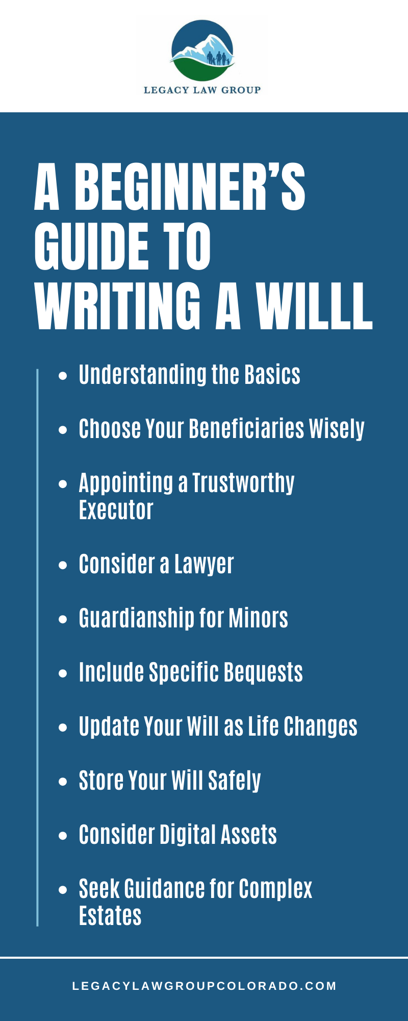 A Beginner's Guide To Writing A Will Infographic